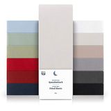 Blumtal Basics Hoeslaken, 180 x 200 cm, omslag 30 cm, matrasbeschermer, matrashoes, microvezel, zacht, duurzaam, kreukvrij, lichtgrijs