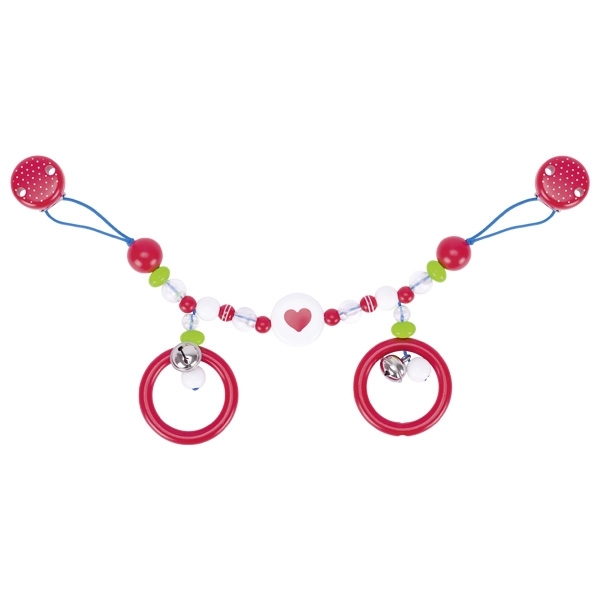 Heimess Pram chain heart with clips
