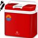 KESSER® glacière thermo-électrique 24L refroidit et chauffe - glacière électrique 12V et 230V pour voiture et camping - rouge