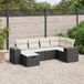 Maison Exclusive - Ensemble de meubles de jardin 6 pièces avec canapé et coussins, noir, en polyrotin