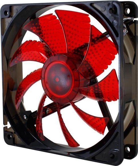 Nox Box Ventilator NOX NXCFAN120LR Cool Fan Ø 12 cm Zwart/Rood