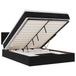 vidaXL Ottoman Bed with Mattress and LEDs 140x200cm Velvet Black