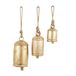 Woodland Imports Decoratieve Koe Bell, Metaal, Goud, 10", 8", 6" H