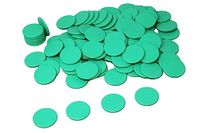 Spel WISSNER Spel fiches groen (100 stuks) gemaakt van RE-Plastic® | Tel fiches Markeer fiches ø 25 mm