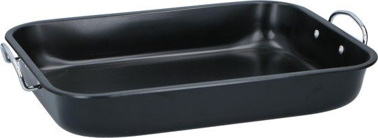 alpina Ovenschaal - Rechthoekig - Metaal - 39 x 29 x 6 cm - Zwart