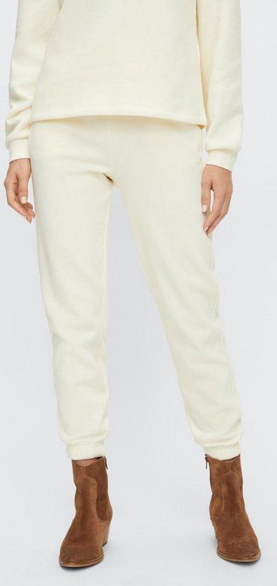 PIECES PCCHILLI HW SWEAT PANTS Dames Broek - Wit - Maat L