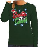 Bellatio Decorations Shoppartners Bv Foute kersttrui / sweater Santa I have been good groen voor dames - kerstkleding / christmas outfit 2XL