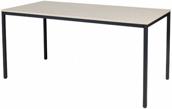 Schaffenburg Bureau - Domino Basic tafel VH 160x80 robson 25mm - zwart frame