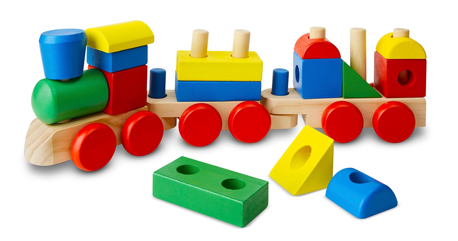 MELISSA & DOUG Stapel Trein - Educatief speelgoed - Hout - Multi