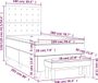 vidaXL Boxspringbed met matras, stof, crèmekleurig, 100x200 cm