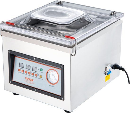 VEVOR Kamervacuümapparaat 320 W Vacuümapparaat voor Vochtige Voedingsmiddelen, Vleesmarinades Compact Formaat met 32cm Seallengte Toepassing In Particuliere Keukens en Commerciële Ruimtes