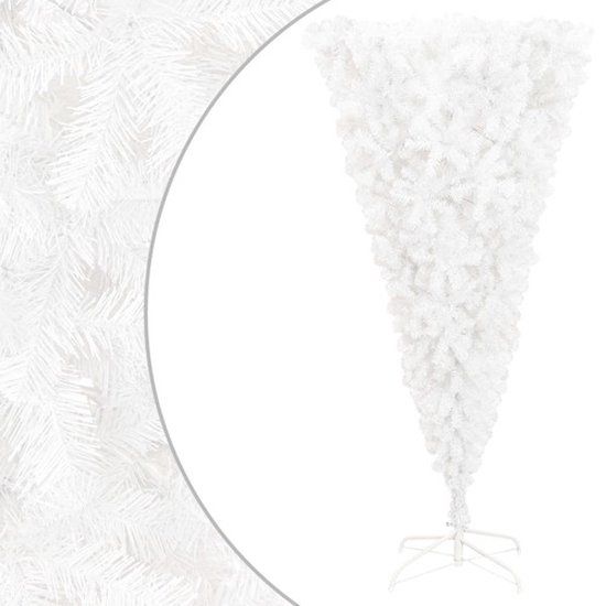 vidaXL Kunstkerstboom Omgekeerd met Standaard Wit 240 cm
