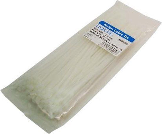 2direct LogiLink KAB0003 Nylon Wit kabelbinder