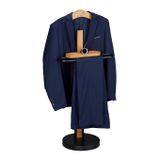 Relaxdays Dressboy met plankje - 109 x 48 x 30 cm - Bamboe - Metaal - Zwart-Naturel