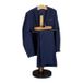 Relaxdays Dressboy met plankje - 109 x 48 x 30 cm - Bamboe - Metaal - Zwart-Naturel