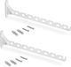 Emuca Set van 2 Jagmet kleerhangers voor kledingkast Jagmet, Staal, Wit gelakt