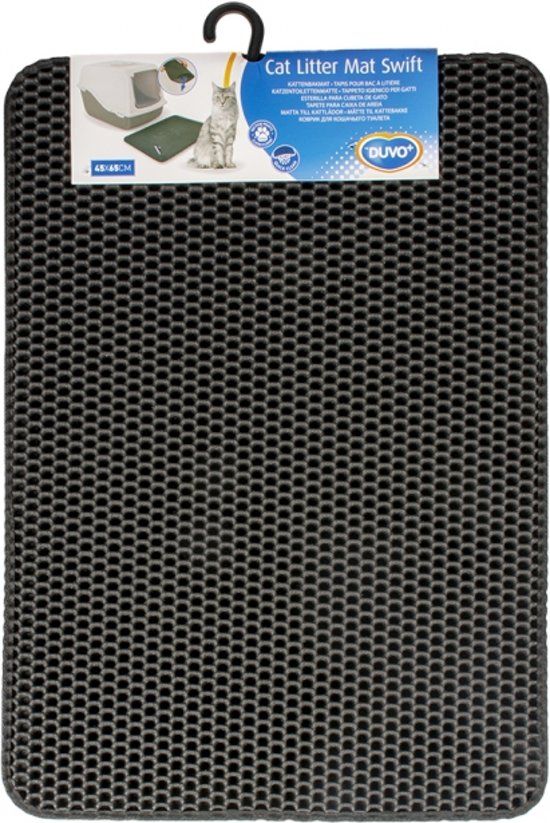 Duvo Kattenbakmat swift Zwart 45x65cm