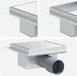 2 en 1 Drain de douche Argent 15 x 15 cm Acier inoxydable 304