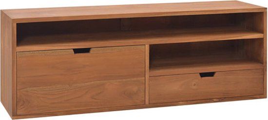 vidaXL Tv-meubel - Massief Teakhout - 110x30x40 cm