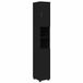 vidaXL Armoire de salle de bain noir 30 x 35 x 192 cm Bois traité & Métal