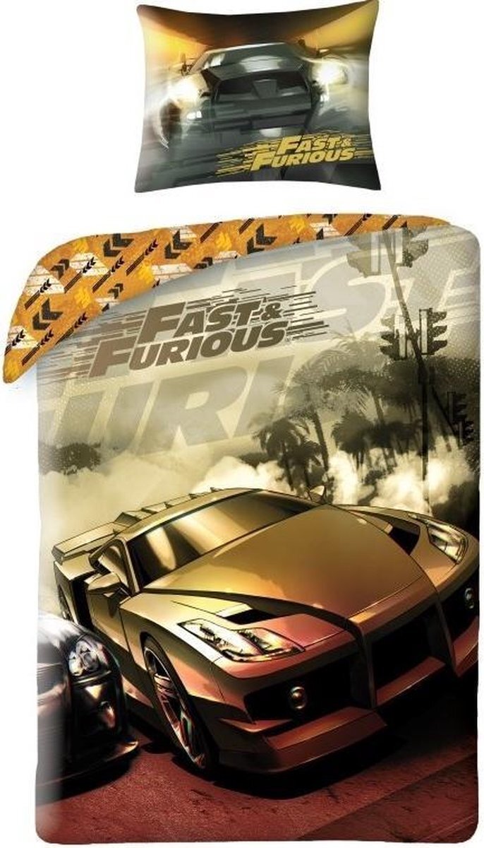 The Fast And The Furious Dekbedovertrek - Eenpersoons - 140 x 200 cm - Multi - Copy