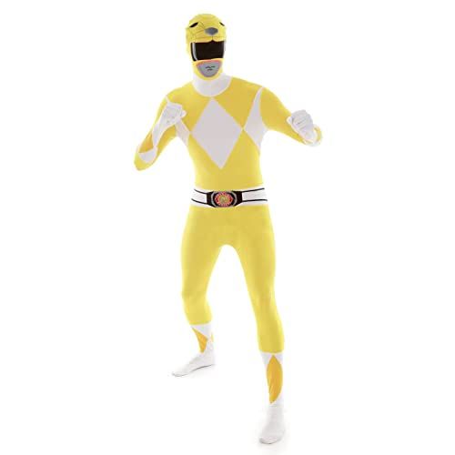 Morphsuits Heren Power Rangers Morphsuit volwassen kostuum geel, M UK