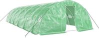 vidaXL Tuinkas met stalen frame, groen, 60 m², 12x5x2,3 meter