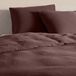 NOUS Living mousseline 2-persoons dekbedovertrek 200x200 cm - donkerbruin