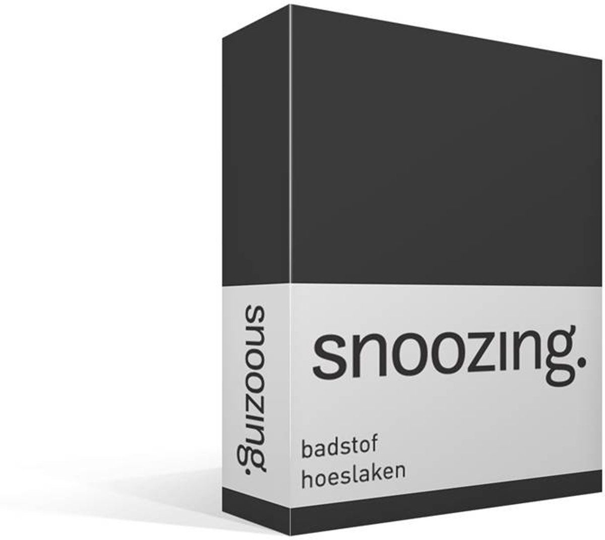 Snoozing Badstof Hoeslaken - Lits-jumeaux (180x200/220 cm of 200x200 cm) - Grijs