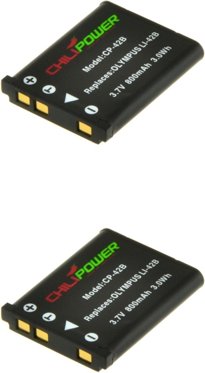 ChiliPower Li-40B / Li-42B accu voor Olympus - 800mAh - 2-Pack