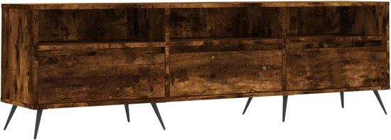 vidaXL Tv-meubel 150x30x44,5 cm bewerkt hout gerookt eikenkleurig