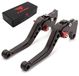 Pièces de moto Levers de frein et d'embrayage courts réglables noir/rouge