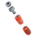 Siroflex 4450/AS Slangverbindingsset tuinslang - kraanaansluiting 3/4 inch met reductie 1/2 inch en 2 snelkoppelingen voor slang 1/2 inch - 5/8 inch, POM-pincet, stalen veer en kaksysteem, Made in