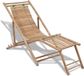vidaXL Chaise de jardin avec repose-pieds bambou