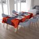 Bonamaison Tafelkleed, Anti-Mold, Sneldrogend, Waterdicht, 100% Polyester Tafellaken, Oranje Bordeaux, 140 x 200 Cm