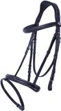 QHP Hoofdstel Luxe Stiksel - Zwart - Cob
