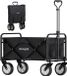 Merkloos / Sans marque Wan GmbH Opvouwbare bolderkar voor kinderen - handwagen transportwagen inklapbaar - strandwagen tot 80 kg - 94 liter - 98 x 45 cm - zwart Trolley