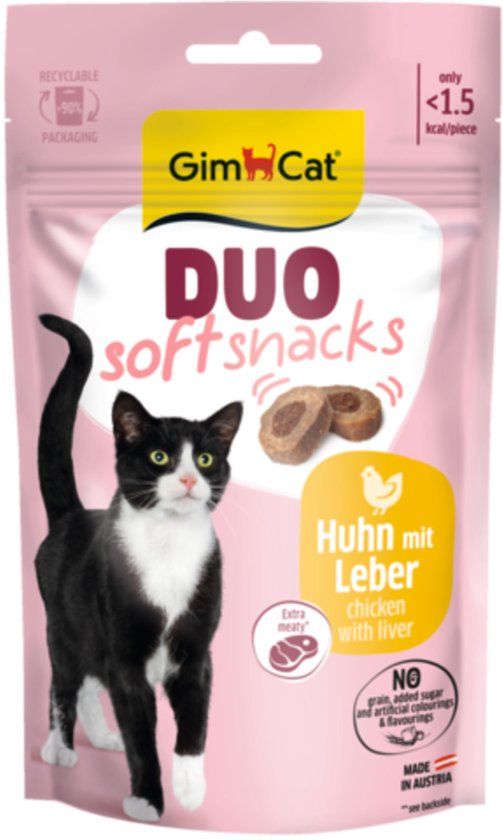 GimCat Duo Snacks - Kip Lever 50 g