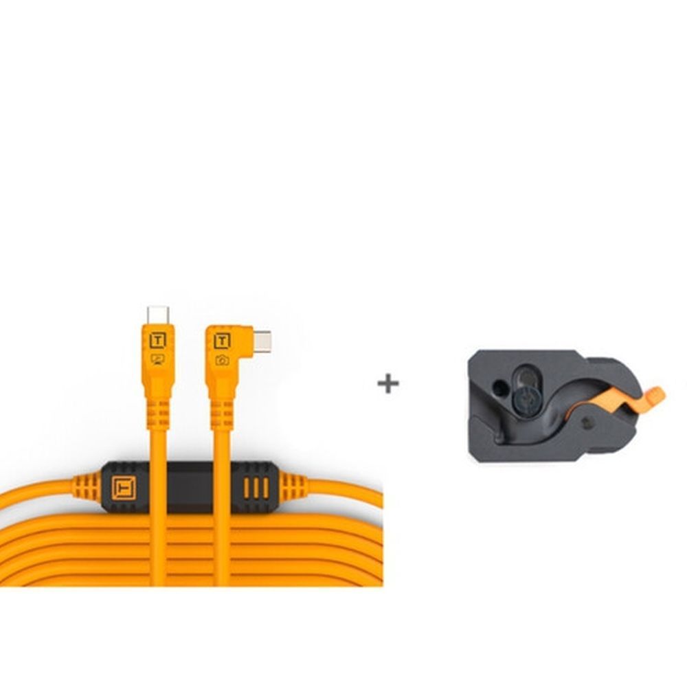 Tether Tools TetherGuard LeverLock & Cable Kit - USB-C to USB-C - 9.4m - Orange