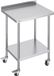 VEVOR RVS werktafel, commerciële voedselbereidingstafel met wielen, voorbereidingstafel, in hoogte verstelbare werktafel voor restaurant en hotel 610 x 762 x 1005,6 mm