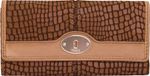 Fossil Damesportemonnee Maddox Reliëf Flap Clutch Bruin