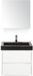 BES LED Dante Badmeubelset 60 cm - Wit Hoogglans - Wastafel Hardsteen Wit Lucca met Spiegelkast