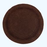 Homescapes Ronde Badmat Bruin 80 cm Katoen