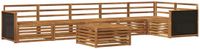 vidaXL - Hoek loungeset - 7-delig - Naturel - Massief Acacia Hout