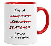 I'm a teacher grappige mok voor leraren, aan beide zijden bedrukt, grappig cadeau, cadeau voor leraren, school, afscheid, leraar, cadeau-idee, grappig