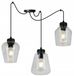 HOME LIGHT Hanglamp Spider met Glazen Kap, Zwart/Transparant, 3xE27