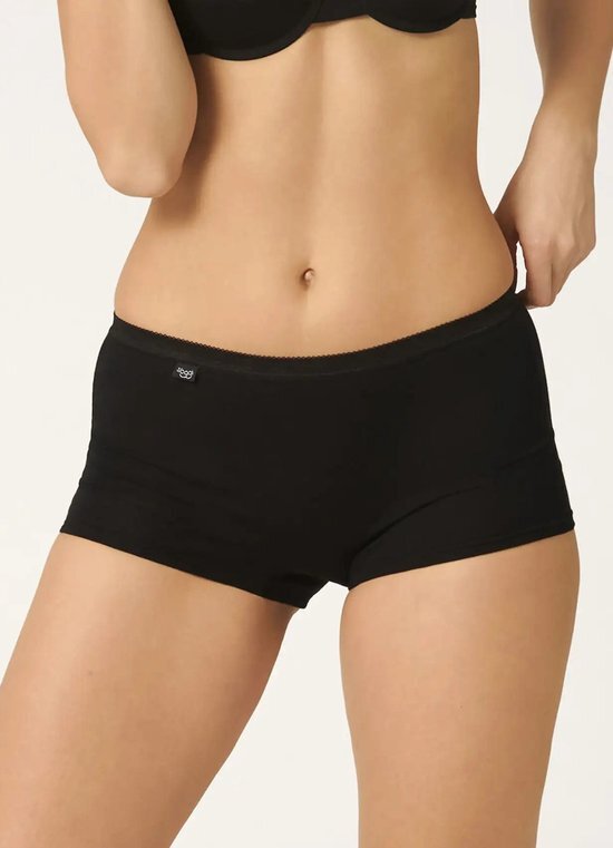 sloggi Basic+ Dames Short korte pijp - Zwart - Maat 40