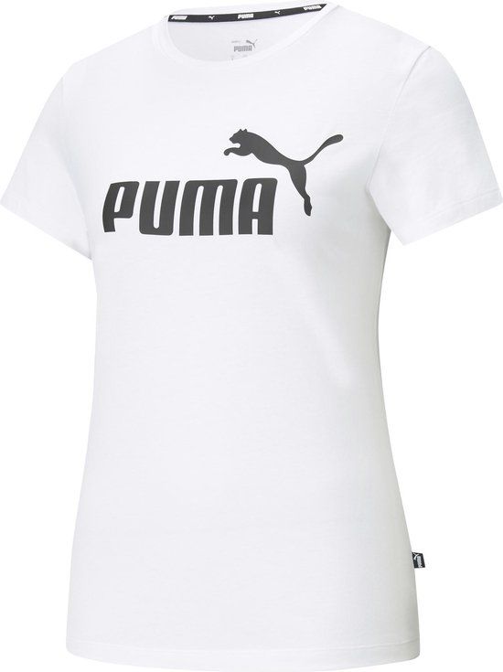 PUMA ESS Logo Tee Women's T-Shirt - White - Size XL