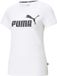 PUMA ESS Logo Tee Femme T-shirt - Blanc - Taille XL