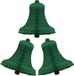 Merkloos / Sans marque Kerstklok van papier - 3x - groen - 50 cm